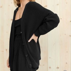 Jenni Kayne Cotton Cocoon Cardigan Black